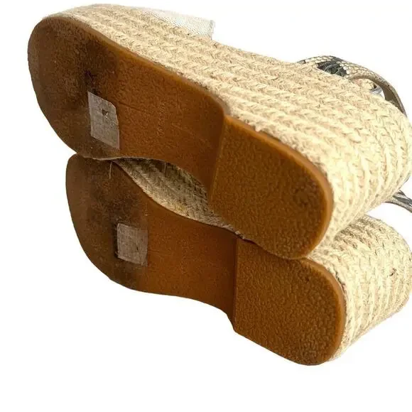 DOLCE VITA Lesly Espadrille Platform Sandal in Tan & Snake Print Women's Sz. 8.5 - Picture 11 of 14